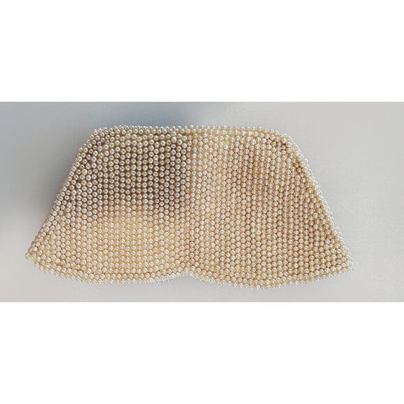 La Regale Japan1960s Purse Pearl Beaded Clutch Evening Bag - Picture 4 of 6